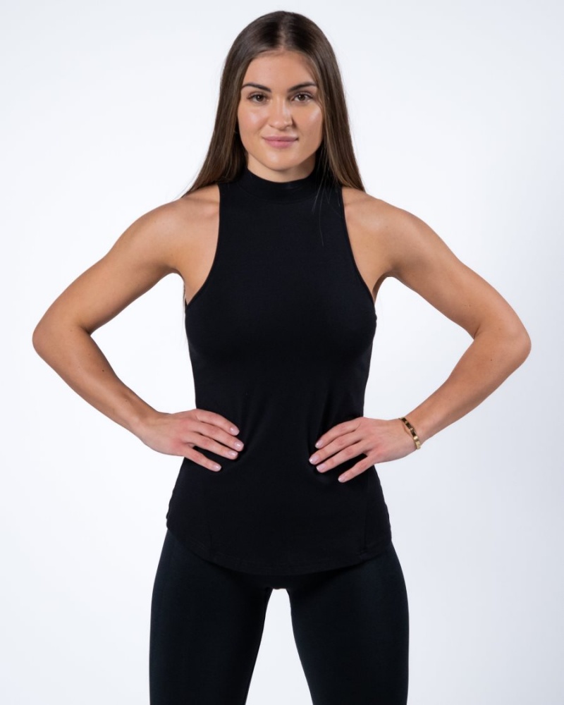 Alphalete Evo Tank Tank Top Dame Svarte | BICYJK-359