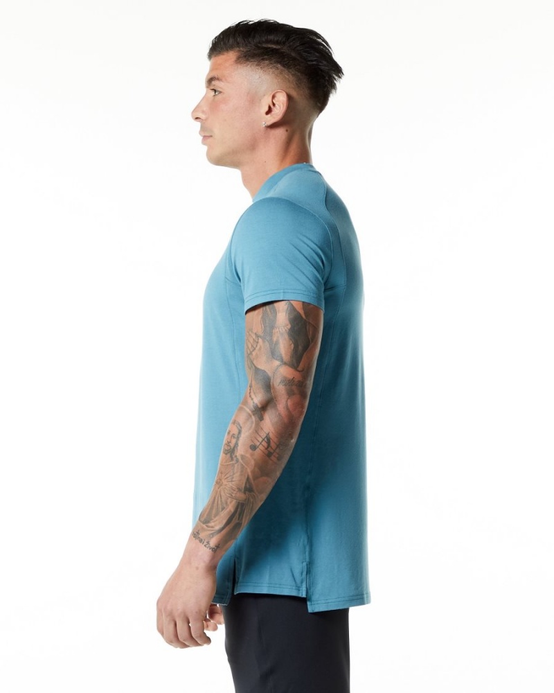 Alphalete Evo Tee Skjorte Herre Blå | QDIALH-507