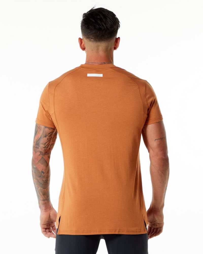 Alphalete Evo Tee Skjorte Herre Camel | XIGYCJ-374