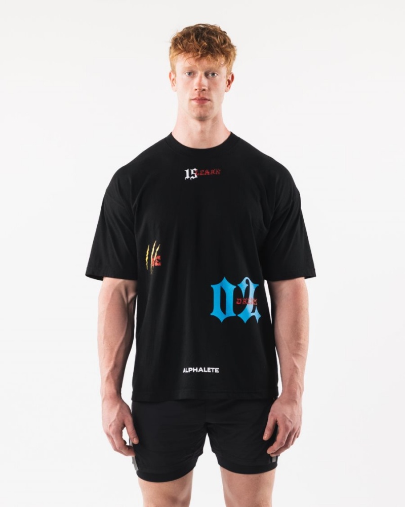 Alphalete HTX Tee Skjorte Herre Svarte | IZWQAP-604