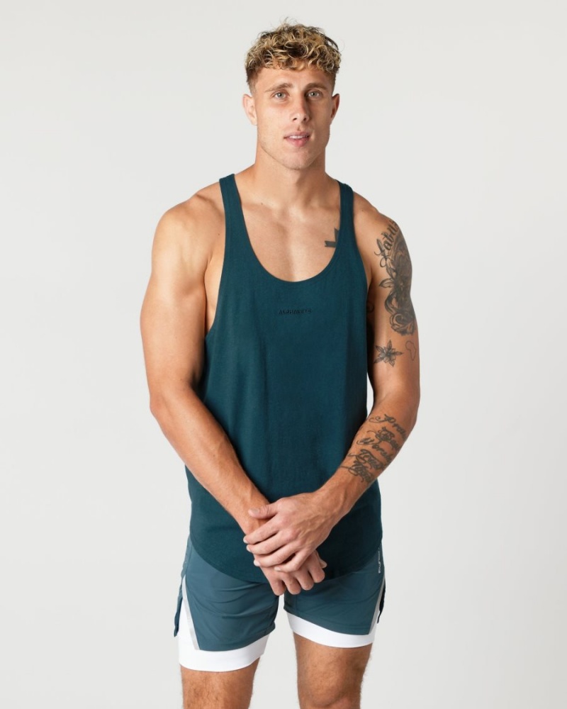 Alphalete Heavy Bomull Core Stringer Stringers Herre Midnight | NBTJPS-203