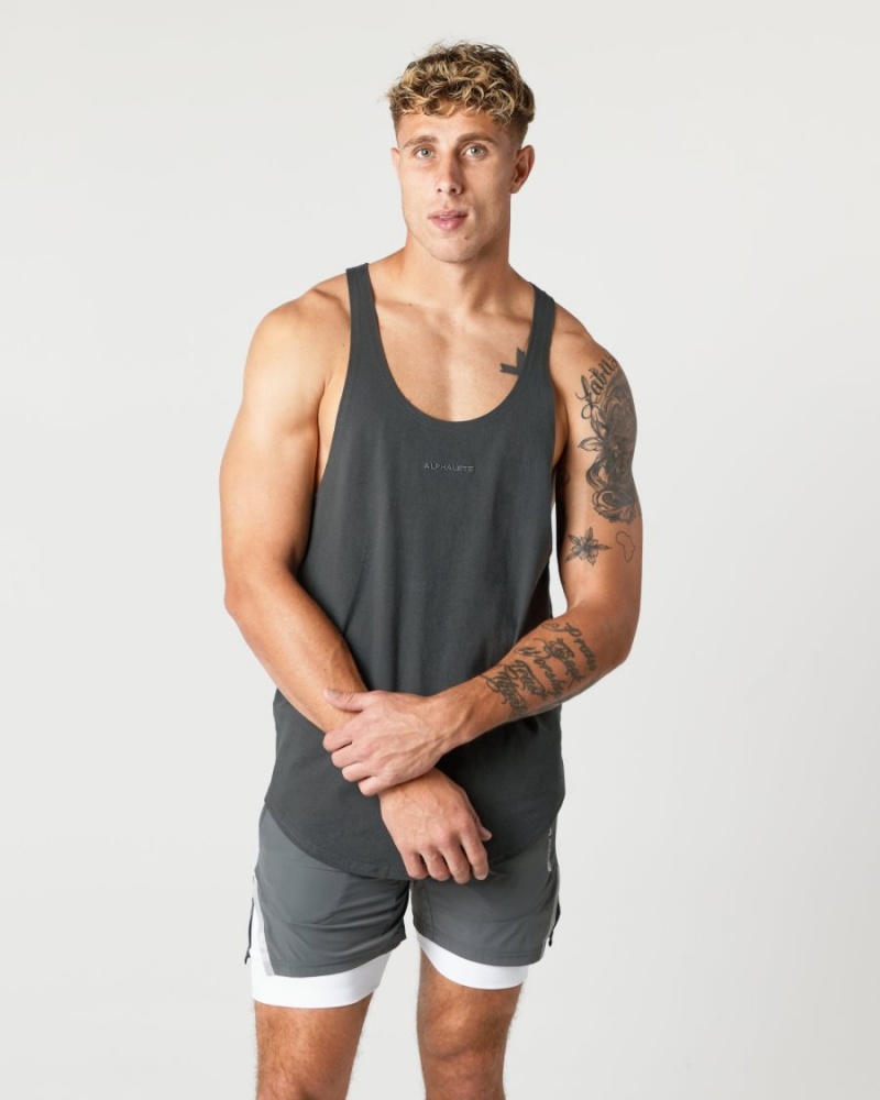 Alphalete Heavy Bomull Core Stringer Stringers Herre Shadow | YMLOBQ-938