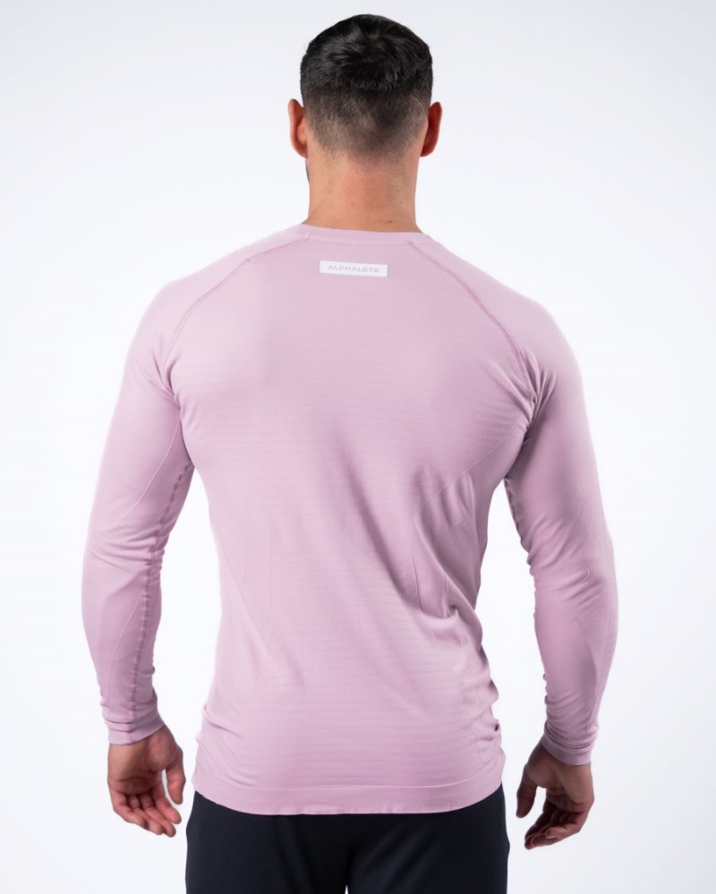 Alphalete Hero Long Sleeve Tee Skjorte Herre Bloom | MCGTHY-865