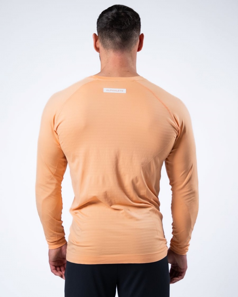 Alphalete Hero Long Sleeve Tee Skjorte Herre Korall | BUEFKY-418