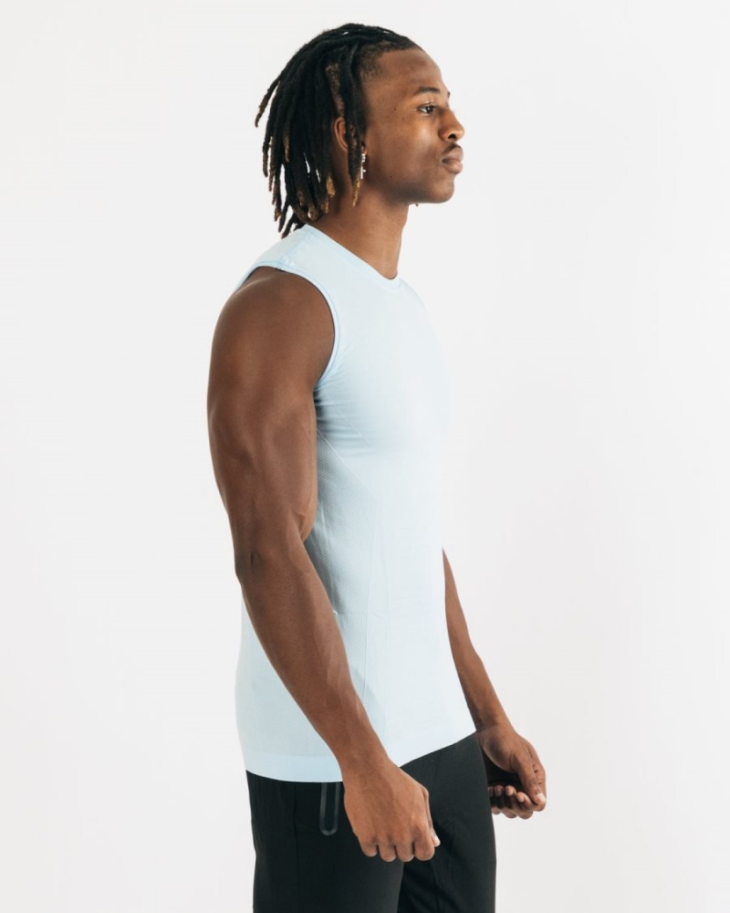 Alphalete Hero Tank Singlet Herre Blå | XWGYUN-867