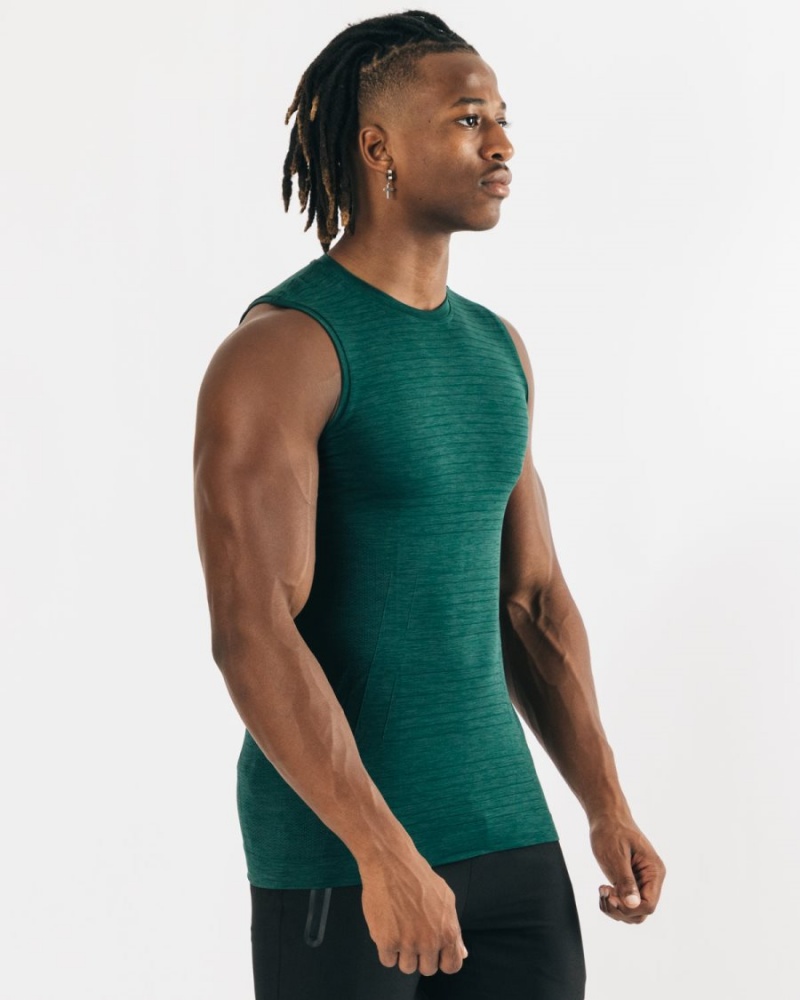 Alphalete Hero Tank Singlet Herre Darkest Pine | TSHCDF-496