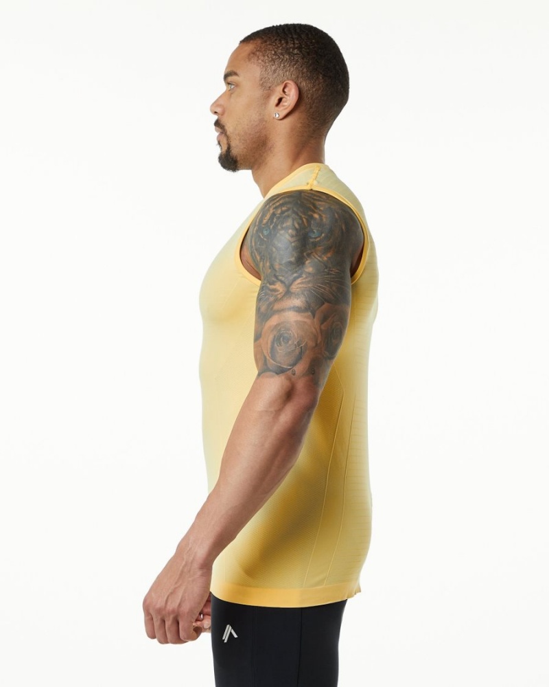 Alphalete Hero Tank Singlet Herre Faded Honey | OULQBG-381