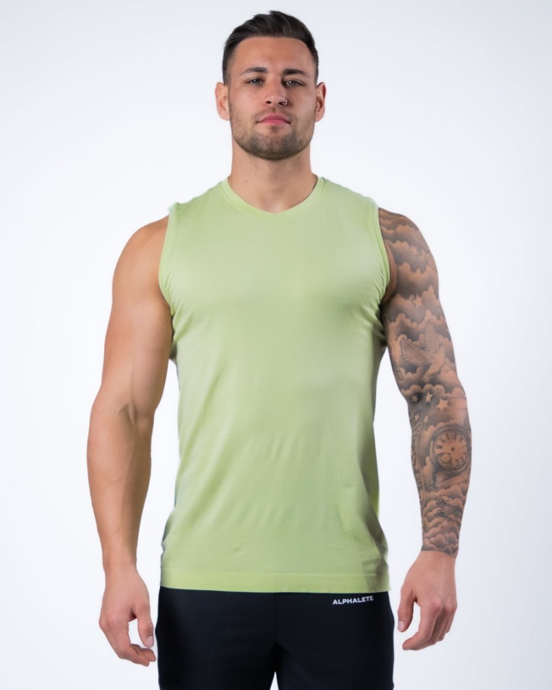 Alphalete Hero Tank Singlet Herre Frozen Spring | CFQUBY-529