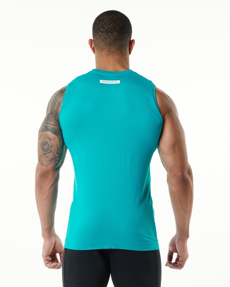 Alphalete Hero Tank Singlet Herre Ocean | AGJNDR-209