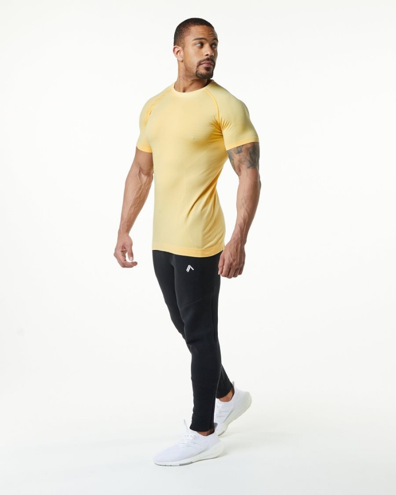 Alphalete Hero Tee Skjorte Herre Faded Honey | YEFOZD-903