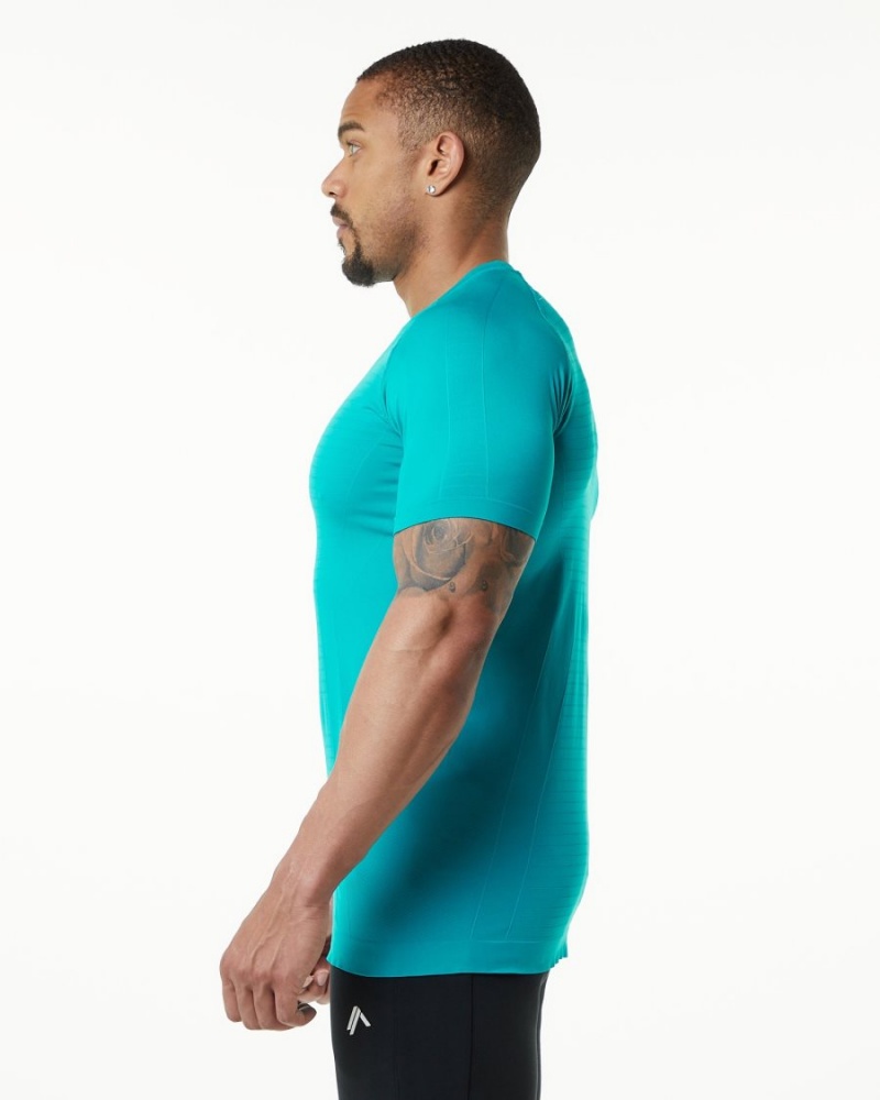 Alphalete Hero Tee Skjorte Herre Ocean | KWVALQ-683