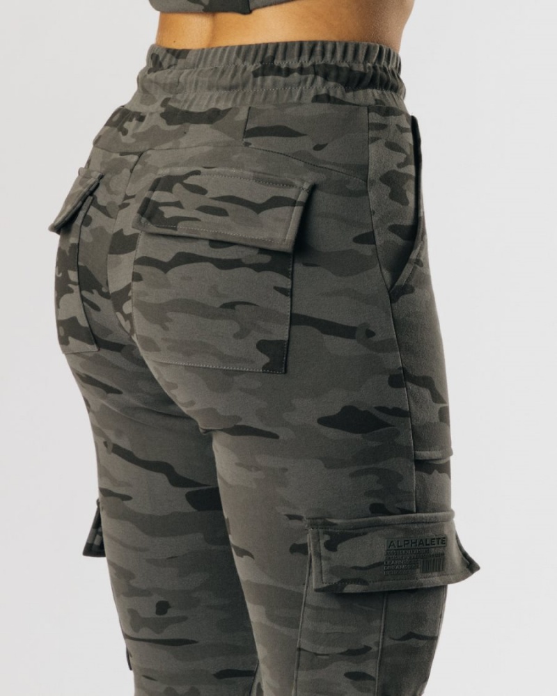 Alphalete Identity Cargo Joggebukser Dame Camouflage | EPDUMT-219