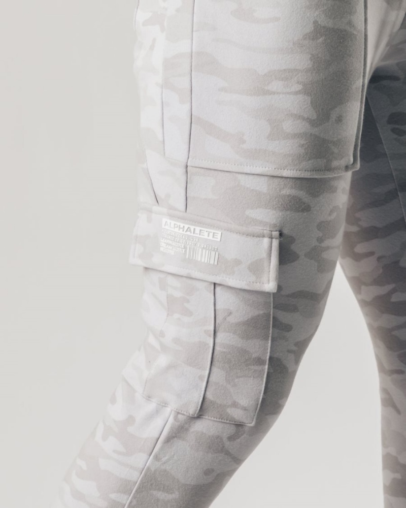 Alphalete Identity Cargo Joggebukser Herre Sølv Camouflage | ROVHCP-305