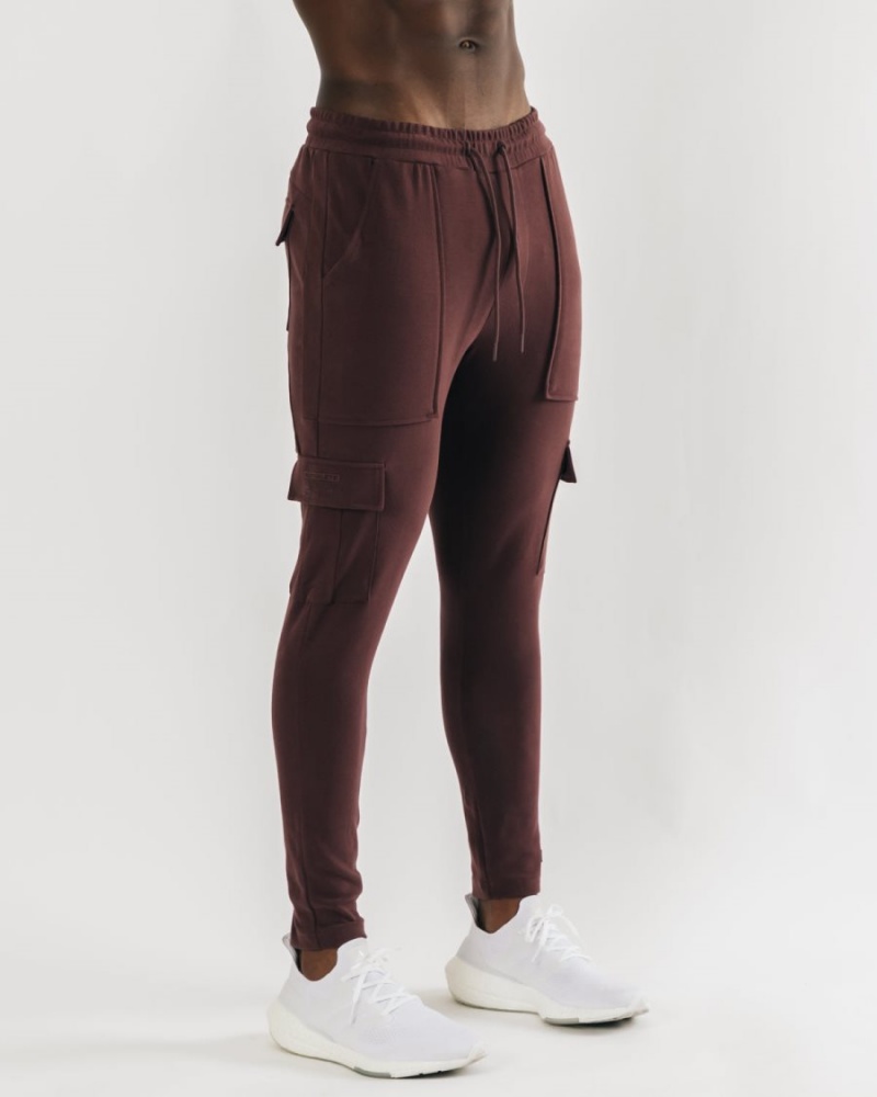 Alphalete Identity Cargo Joggebukser Herre Mahogany | GXHCWV-147