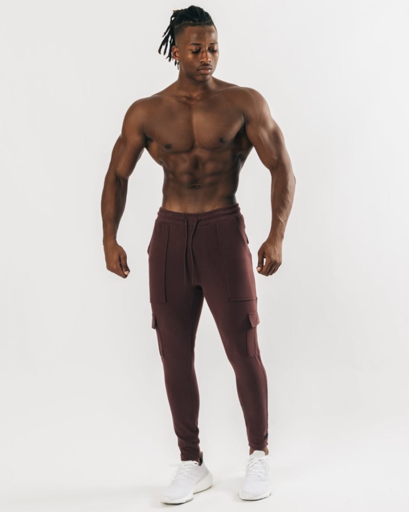 Alphalete Identity Cargo Joggebukser Herre Mahogany | GXHCWV-147