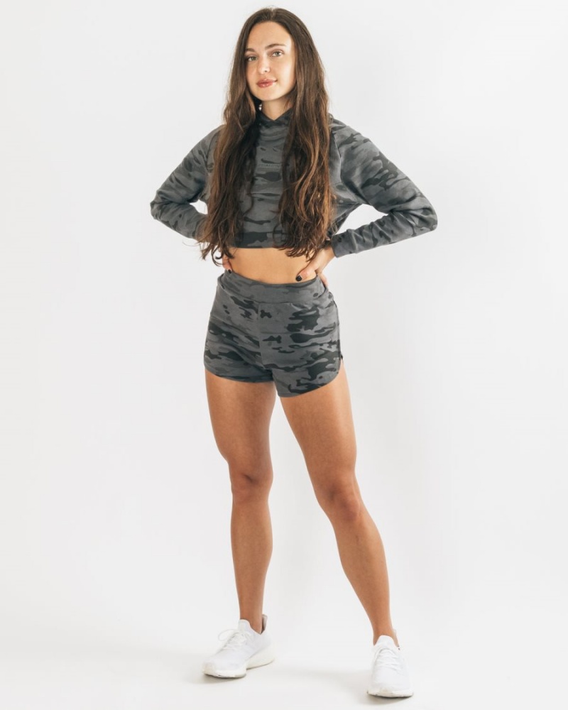 Alphalete Identity Cozy Kort Shorts Dame Camouflage | JGWVHU-073