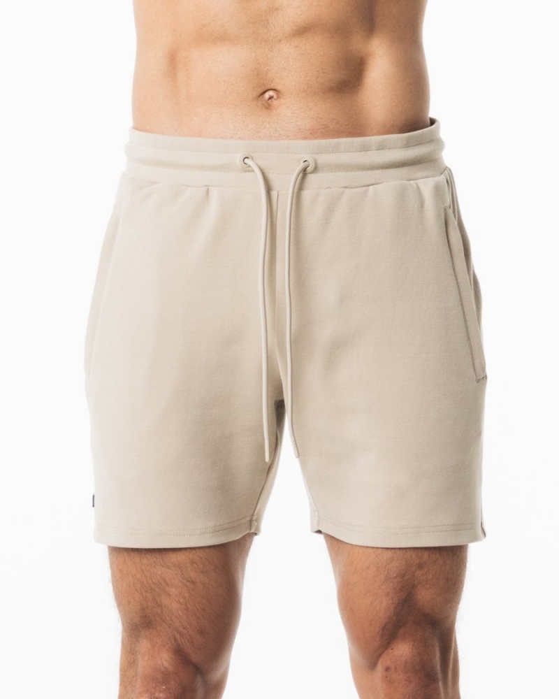 Alphalete Identity Kort 6” Shorts Herre Linen | TBZIOJ-056