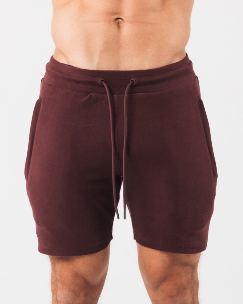 Alphalete Identity Kort 6” Shorts Herre Sangria | UYJCEN-984