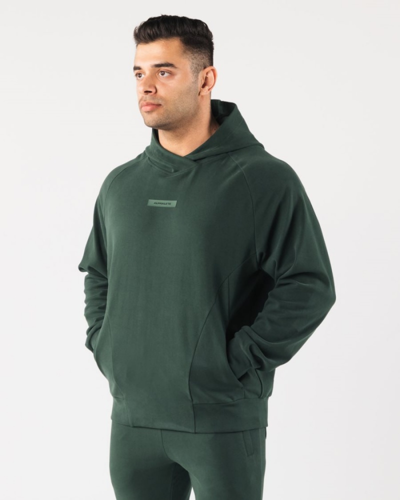 Alphalete Identity Pro Hoodie Hettegenser Herre Evergreen | JQINFL-469