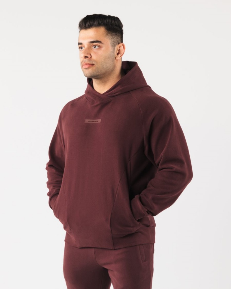 Alphalete Identity Pro Hoodie Hettegenser Herre Sangria | JVRPCQ-467