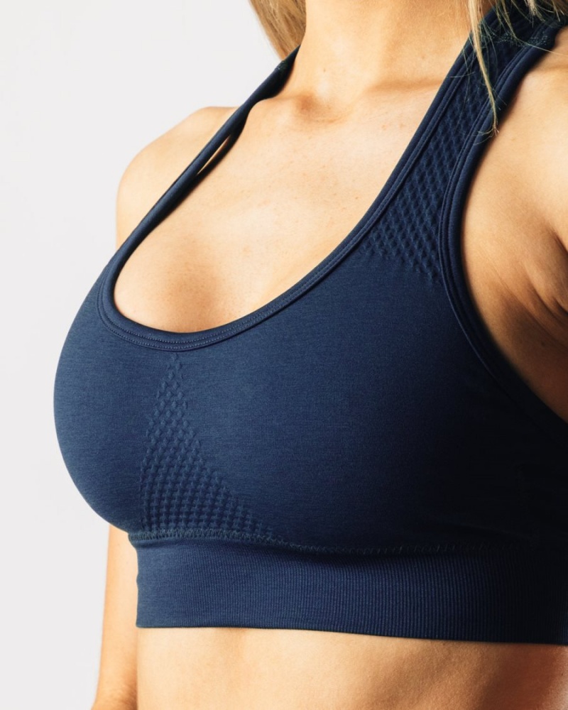 Alphalete Impact Bra Sports BH Dame Blå | HFDJOW-741