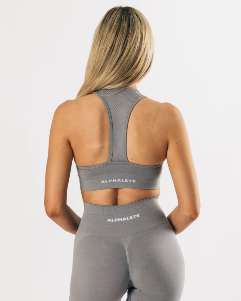 Alphalete Impact Bra Sports BH Dame Grå | ISUTAB-046