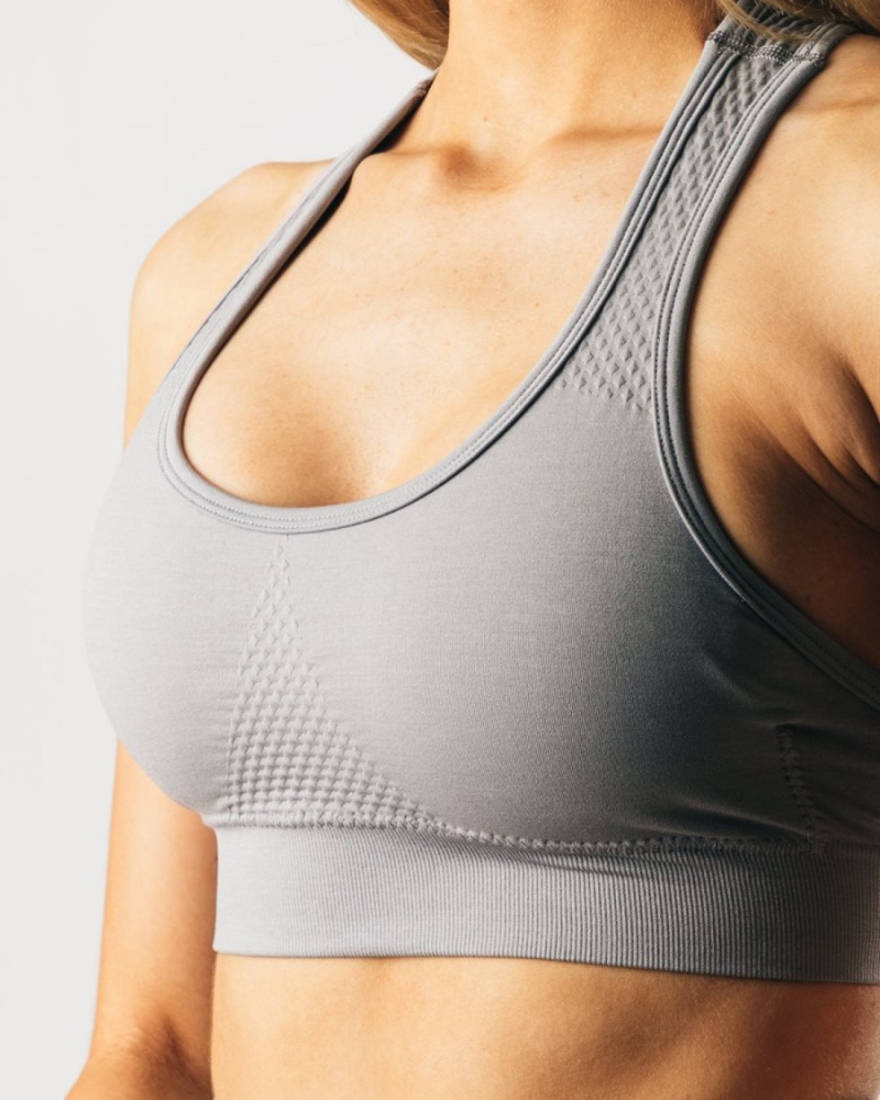 Alphalete Impact Bra Sports BH Dame Grå | ISUTAB-046