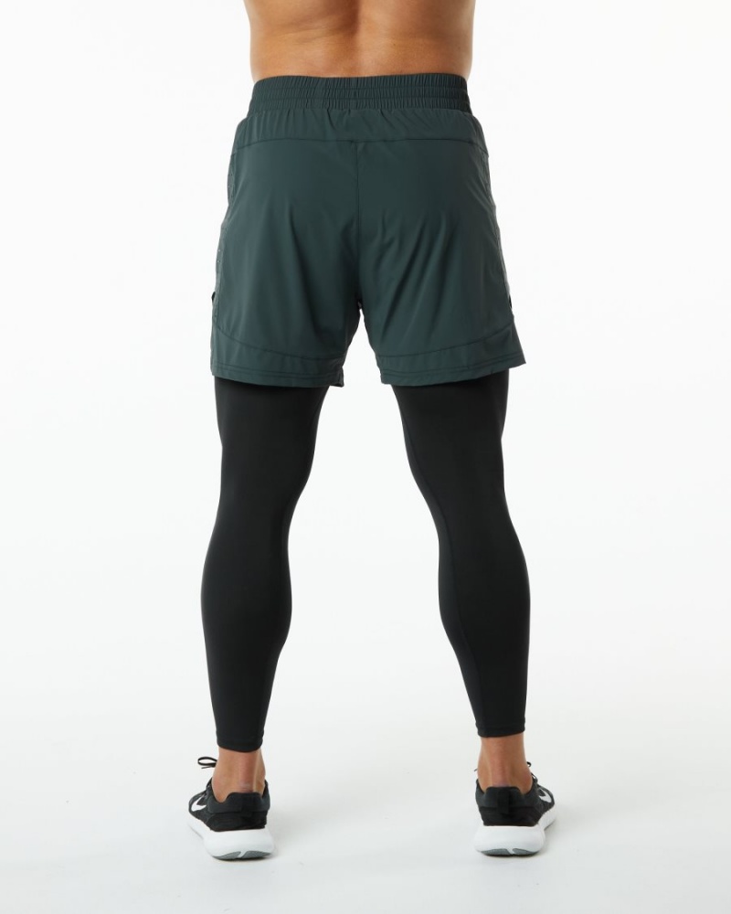 Alphalete Infinity 2-in-1 Speed Kort 5.5" Shorts Herre Grønn | NZRBSU-815