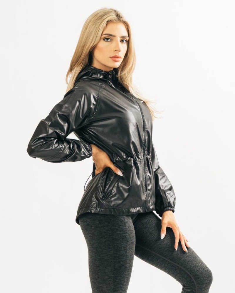 Alphalete Infinity Explorer Jacket Jakker Dame Svarte | JCATFS-425