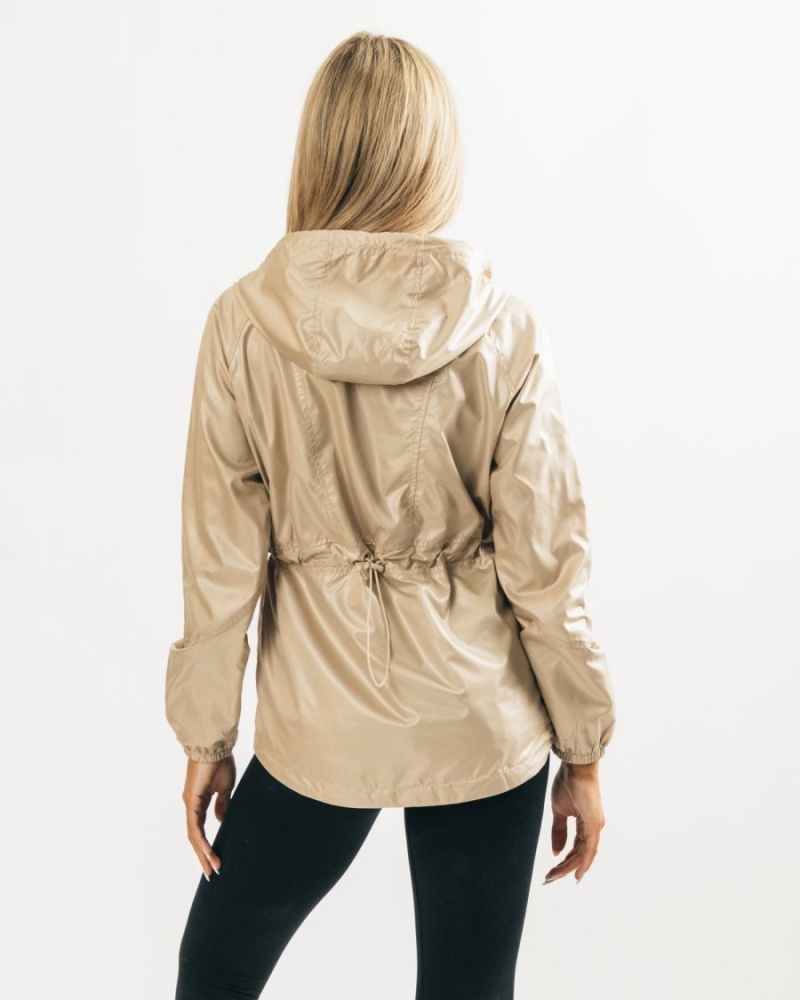 Alphalete Infinity Explorer Jacket Jakker Dame Tan | MVZUGI-907