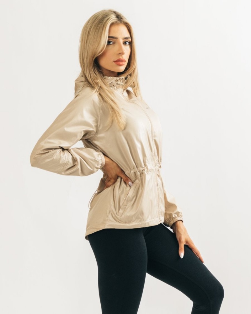 Alphalete Infinity Explorer Jacket Jakker Dame Tan | MVZUGI-907