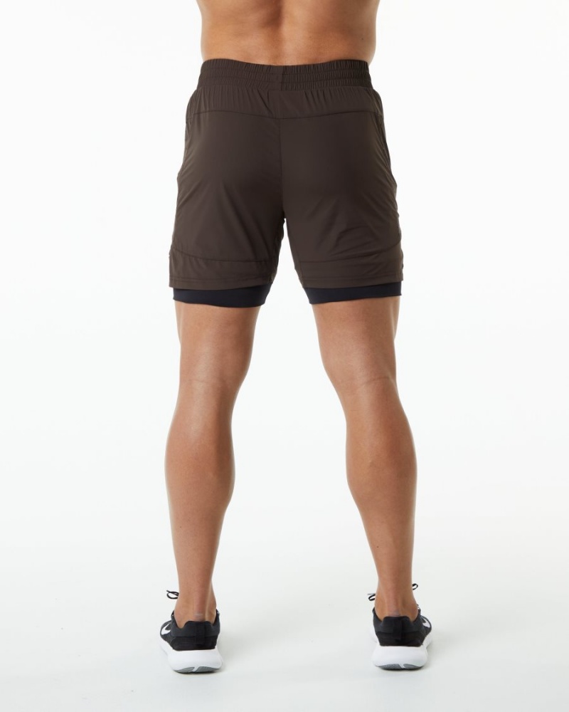 Alphalete Infinity Speed Kort 5.5" Shorts Herre Brune | OEBGLT-609