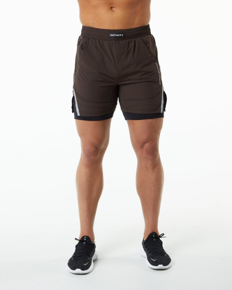 Alphalete Infinity Speed Kort 5.5" Shorts Herre Brune | OEBGLT-609