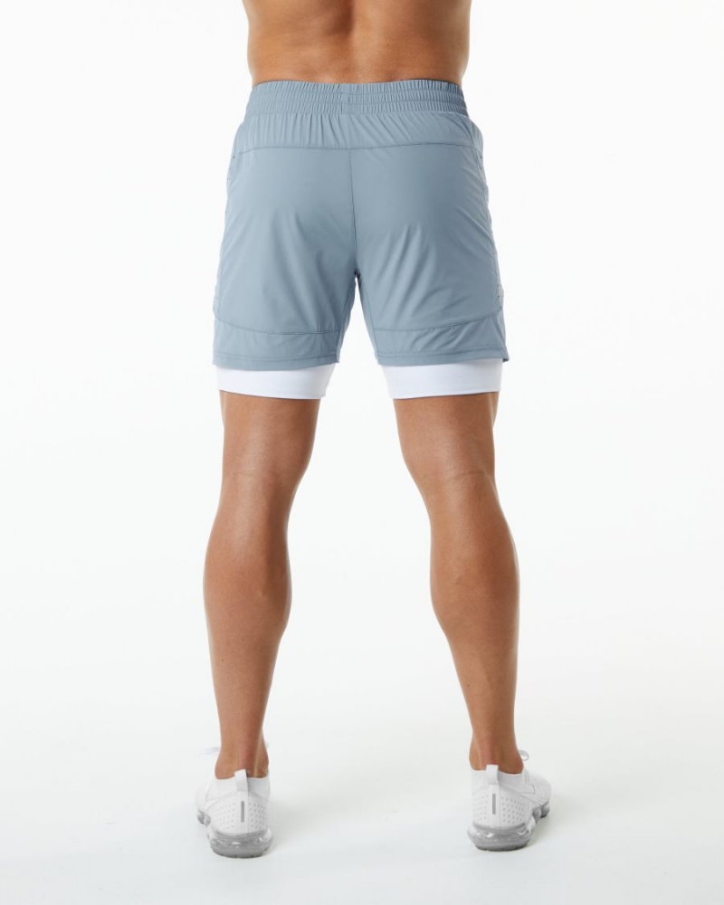 Alphalete Infinity Speed Kort 5.5" Shorts Herre Blå | VUXWKO-543