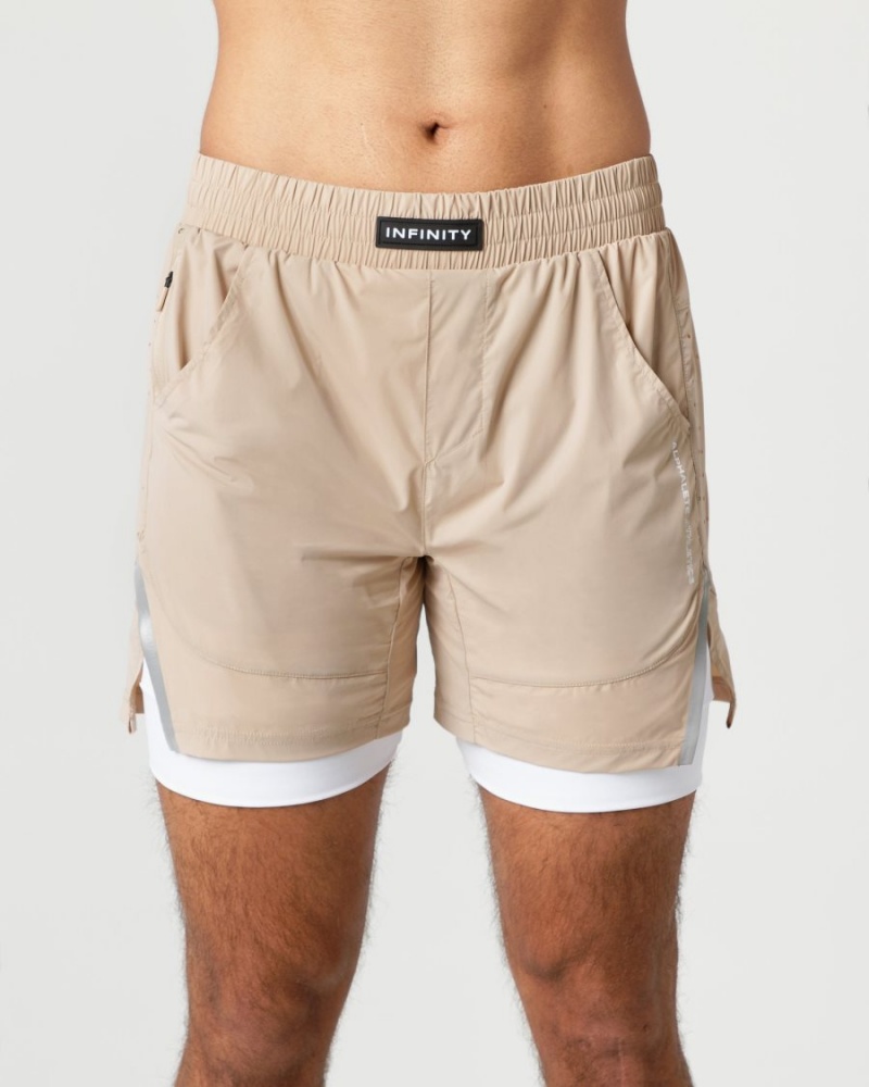 Alphalete Infinity Speed Kort 5.5" Shorts Herre Linen | KZJUGA-085