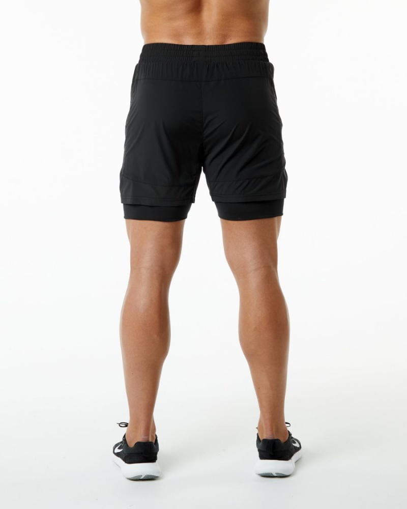 Alphalete Infinity Speed Kort 5.5" Shorts Herre Svarte | MQHKNY-842