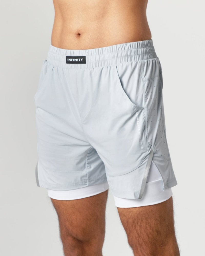 Alphalete Infinity Speed Kort 5.5" Shorts Herre Grå | RSXTWN-905