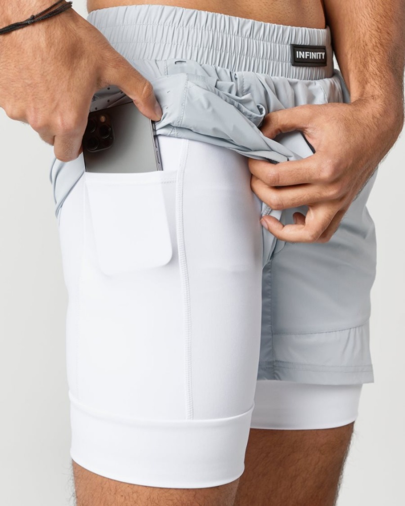 Alphalete Infinity Speed Kort 5.5" Shorts Herre Grå | RSXTWN-905