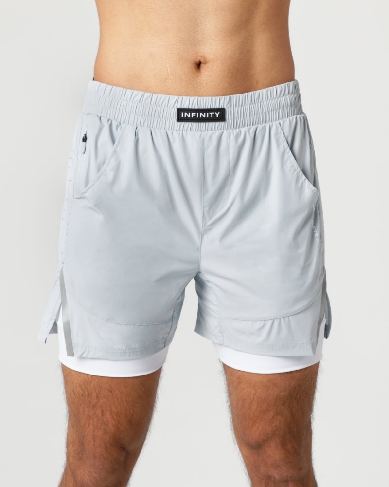 Alphalete Infinity Speed Kort 5.5" Shorts Herre Grå | RSXTWN-905