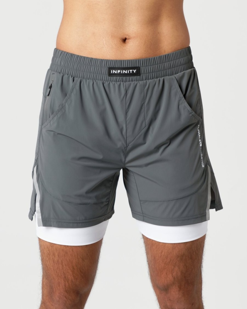 Alphalete Infinity Speed Kort 5.5" Shorts Herre Smoke | WTKYQZ-109