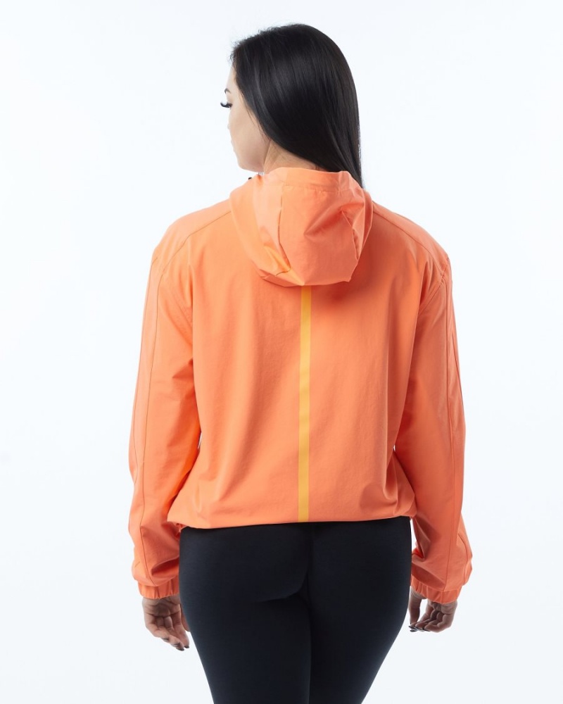 Alphalete Infinity Tech Jacket Jakker Dame Electric Peach | WXFAIG-386