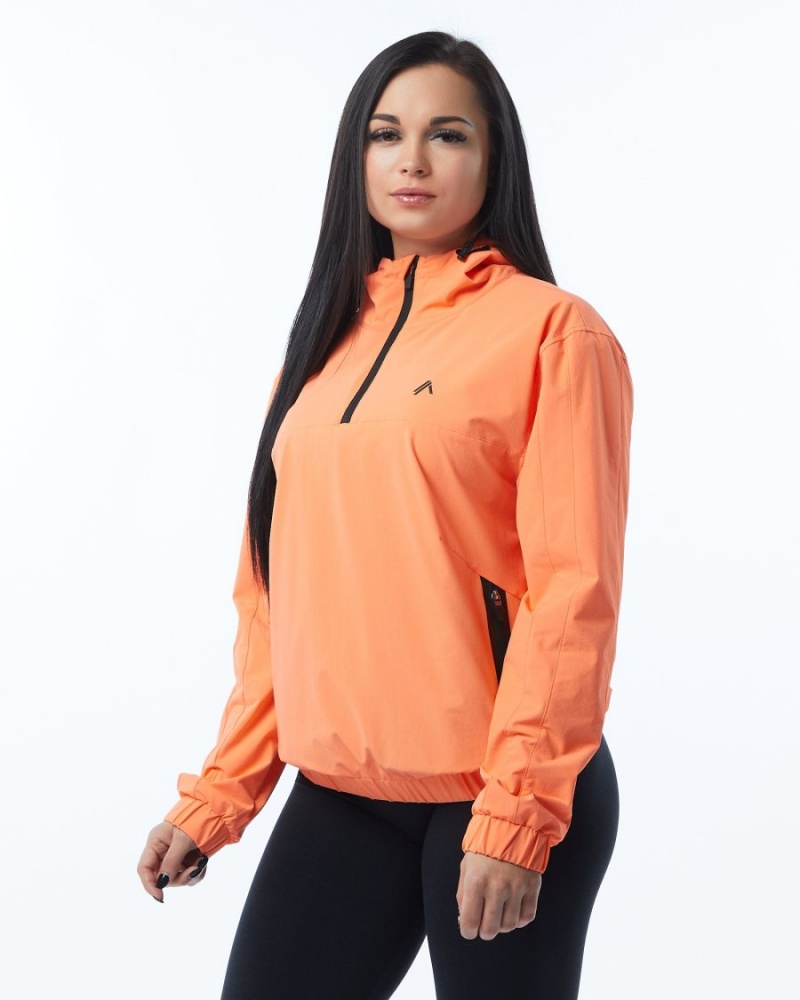 Alphalete Infinity Tech Jacket Jakker Dame Electric Peach | WXFAIG-386