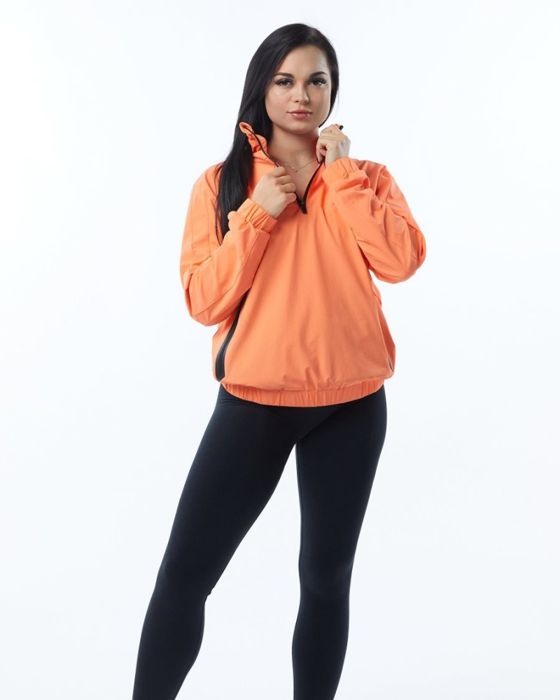 Alphalete Infinity Tech Jacket Jakker Dame Electric Peach | WXFAIG-386