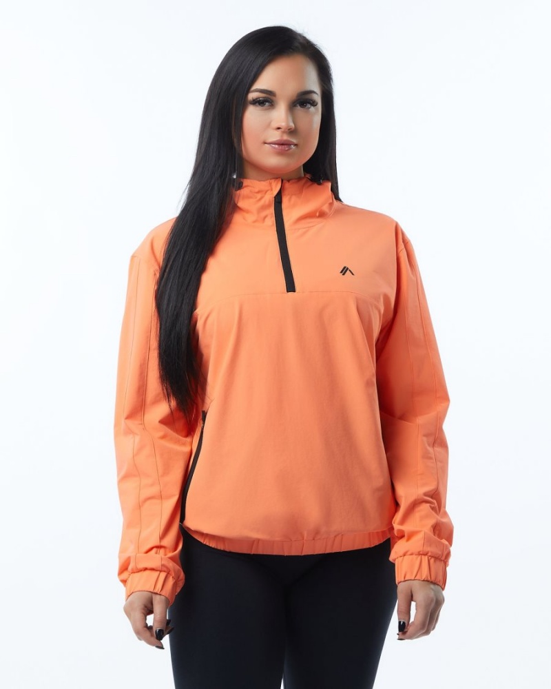 Alphalete Infinity Tech Jacket Jakker Dame Electric Peach | WXFAIG-386