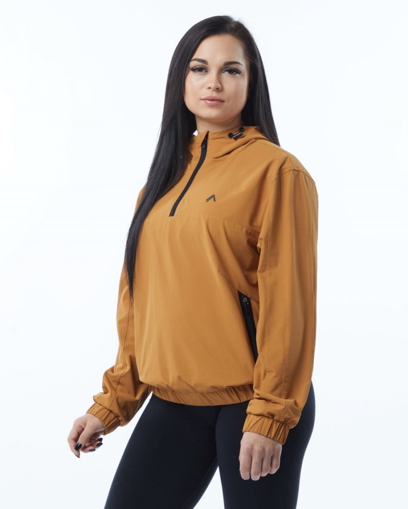 Alphalete Infinity Tech Jacket Jakker Dame Chestnut | SLCRNB-512