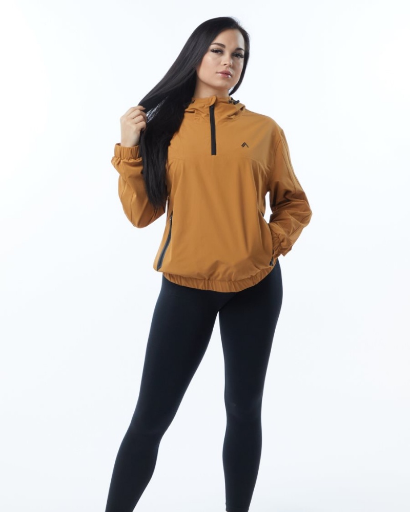 Alphalete Infinity Tech Jacket Jakker Dame Chestnut | SLCRNB-512