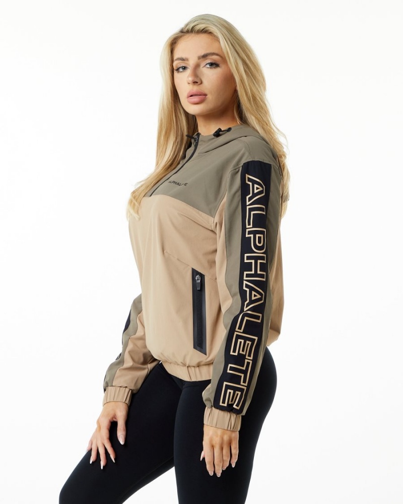 Alphalete Infinity Tech Jacket Jakker Dame Desert Safari | VGNHIL-864