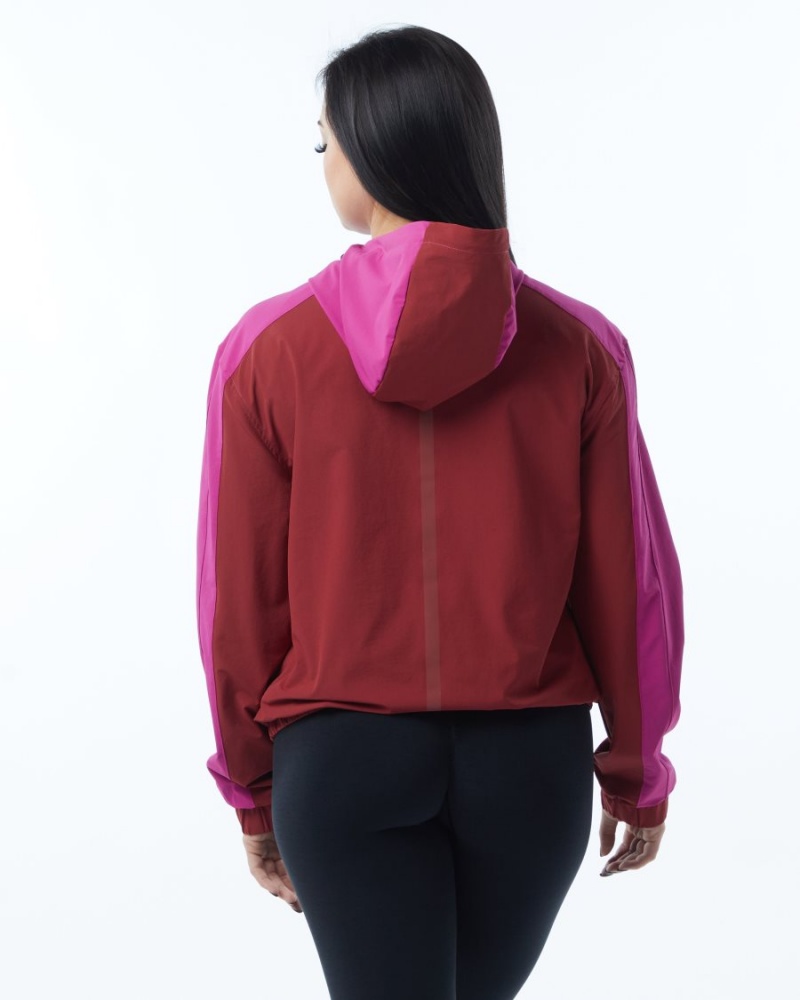 Alphalete Infinity Tech Jacket Jakker Dame Rosa | URXPHN-813