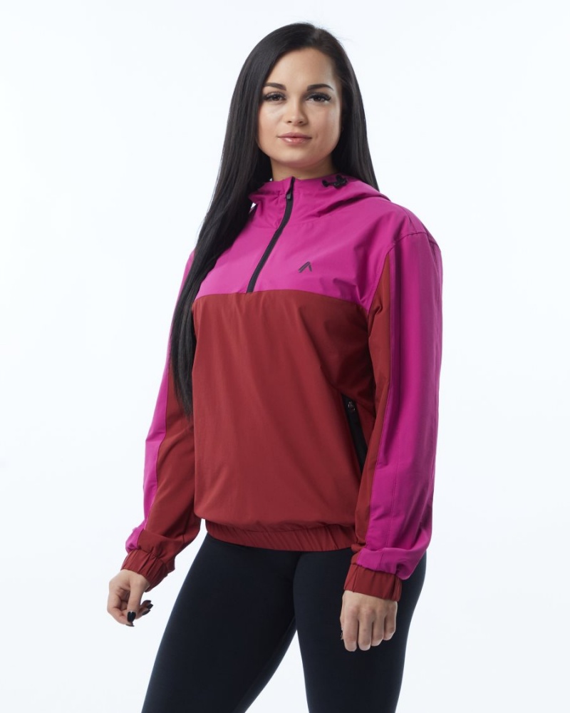 Alphalete Infinity Tech Jacket Jakker Dame Rosa | URXPHN-813