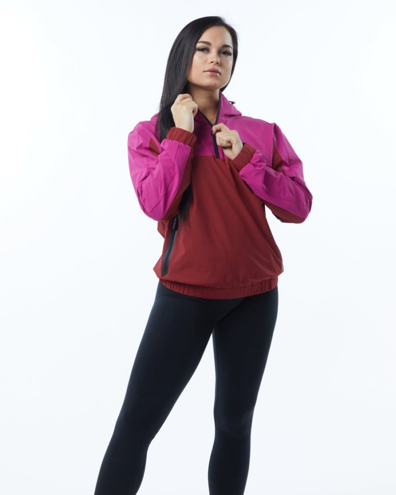 Alphalete Infinity Tech Jacket Jakker Dame Rosa | URXPHN-813